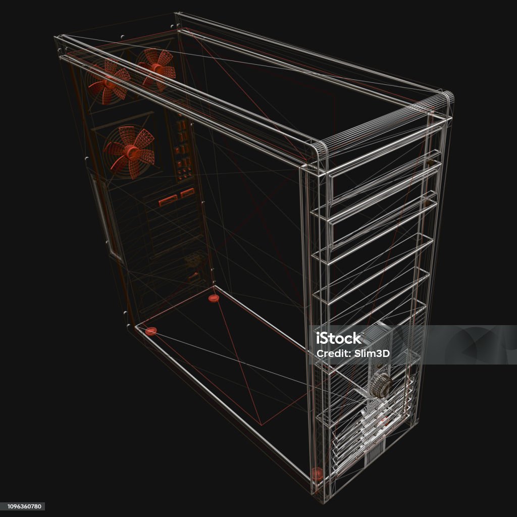 System Unit Case Vector System Unit Stock Illustration - Download Image Now - Abstract, Black ...