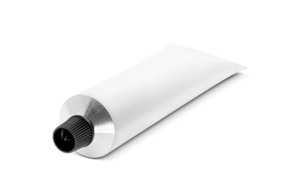 blank packaging white toothpaste or cosmetic cream tube isolated on white background with clipping path ready for product design