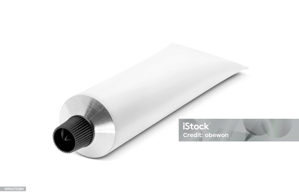 blank packaging white toothpaste or cosmetic cream tube blank packaging white toothpaste or cosmetic cream tube isolated on white background with clipping path ready for product design Tube Stock Photo