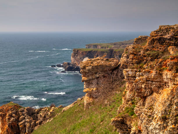 istock Landscape with blue sea and rocky shore 1096399586