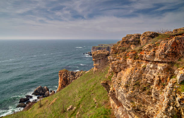 istock Landscape with blue sea and rocky shore 1096399678