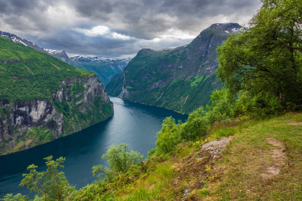 istock View to the Geirangerfjord with mountains in Norway 1096429200