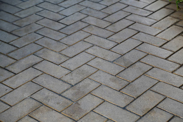 istock City. old cobbled surface of the road. 1096440354