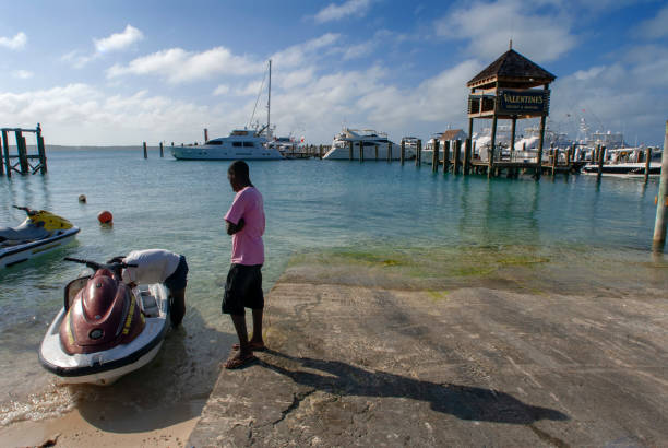 Bahamas Harbour and Resort Valentine's. Dunmore Town, Harbour Island, Eleuthera. Bahamas dunmore town stock pictures, royalty-free photos & images