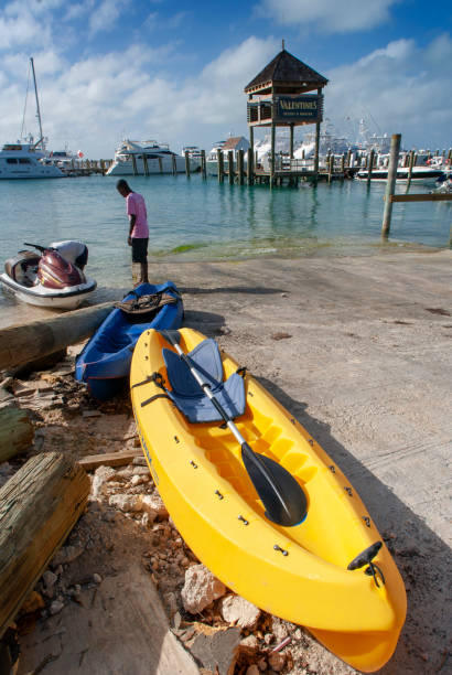 Bahamas Harbour and Resort Valentine's. Dunmore Town, Harbour Island, Eleuthera. Bahamas dunmore town stock pictures, royalty-free photos & images