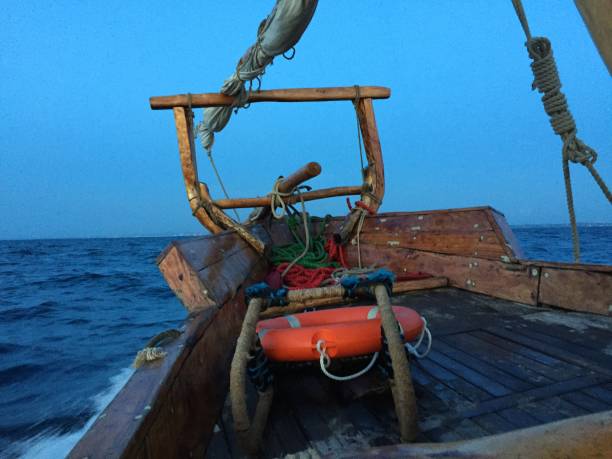 istock Bow of traditional dhow in evening light 1096441204