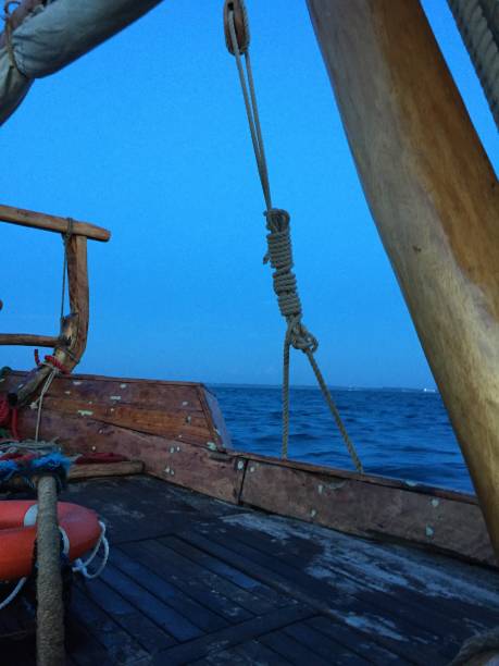 istock Bow of traditional dhow in evening light 1096441230