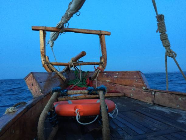 istock Bow of traditional dhow in evening light 1096441250