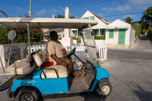 Bahamas King street and murray street juntion. Loyalist houses. Bay Street. Dunmore Town, Harbour Island, Eleuthera. Bahamas dunmore town stock pictures, royalty-free photos & images