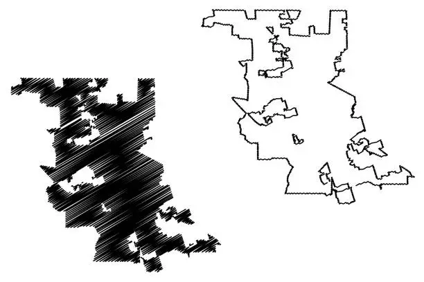 Vector illustration of Stockton City map vector