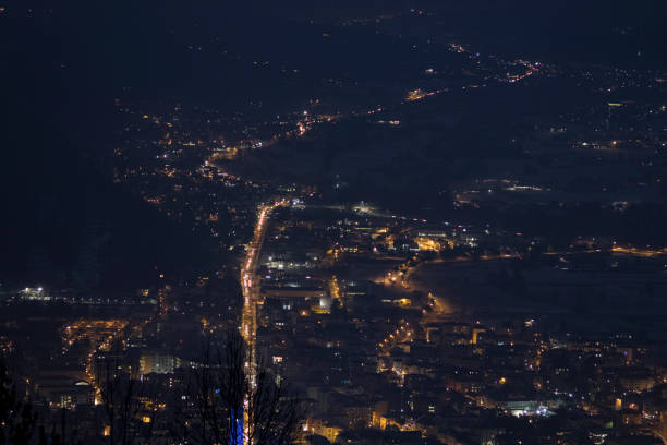 istock City during night full of lights composition 1096447686