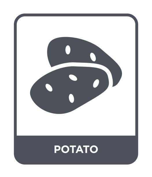 ilustrações de stock, clip art, desenhos animados e ícones de potato icon vector on white background, potato trendy filled icons from fruits and vegetables collection - baked potato