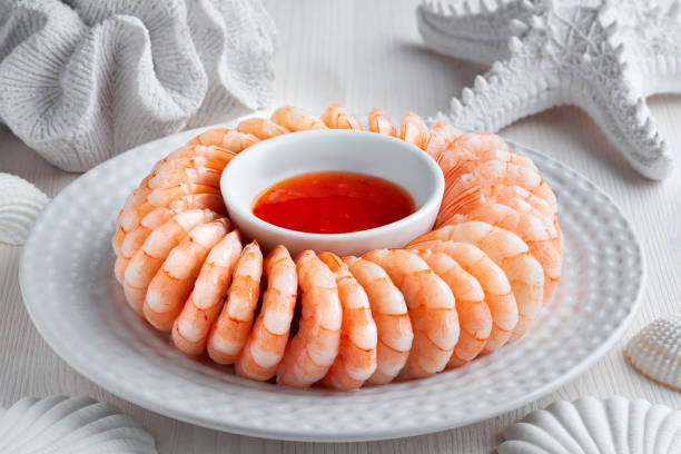istock Close-up on shrimp ring with sweet chili sause 1096454790