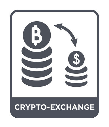 crypto-exchange icon vector on white background, crypto-exchange trendy filled icons from General collection