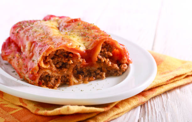 istock Cannelloni - pastry tubes stuffed with mince meat 1096465016
