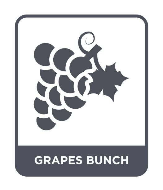 виноград кучу значок вектор на белом фоне, виноград кучу модных заполненные иконы из коллекции греции - red grape grape fruit sweet food stock illustrations