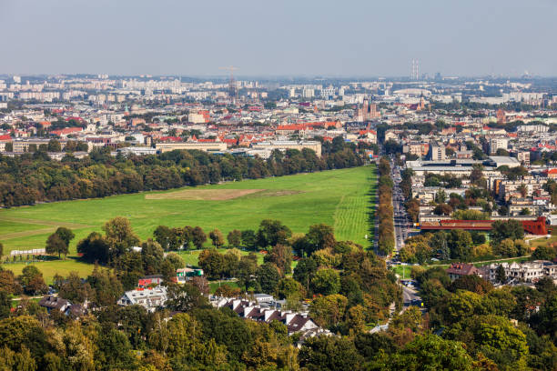 istock Krakow Cityscape With Blonia Park 1096470346