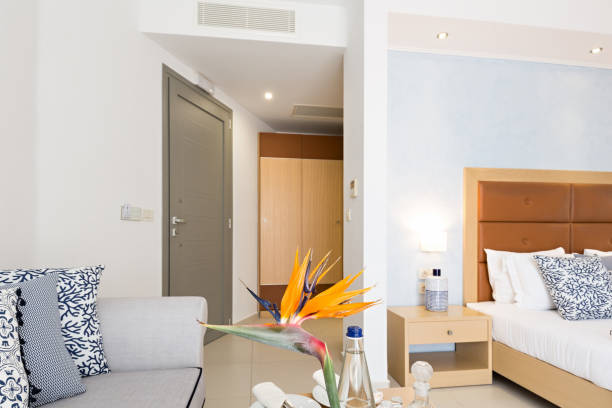 istock Interior of  hotel bedroom 1096476648