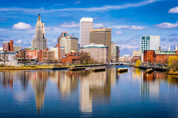 istock Providence, Rhode Island, USA downtown skyline on the river. 1096489044