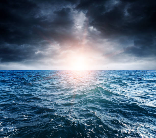 istock Blue sky with clouds over the sea. 1096489124