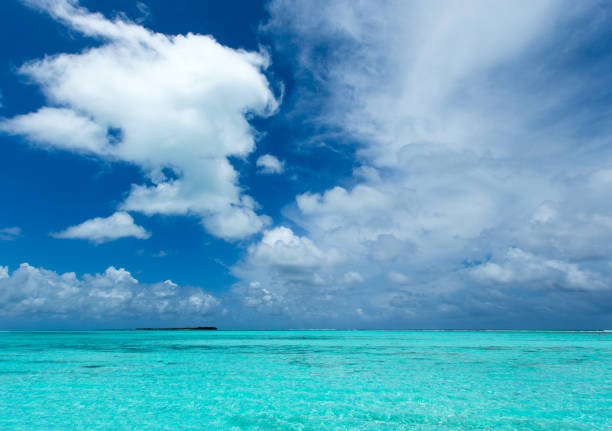 istock tropical Maldives island with white sandy beach and sea 1096494638
