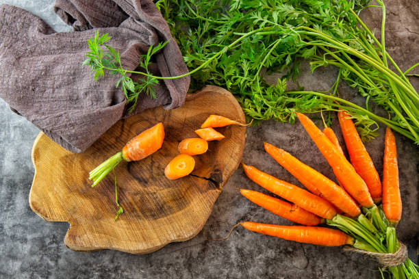 istock Nature and gardening.Vegetable background. Carrot with greens 1096496272