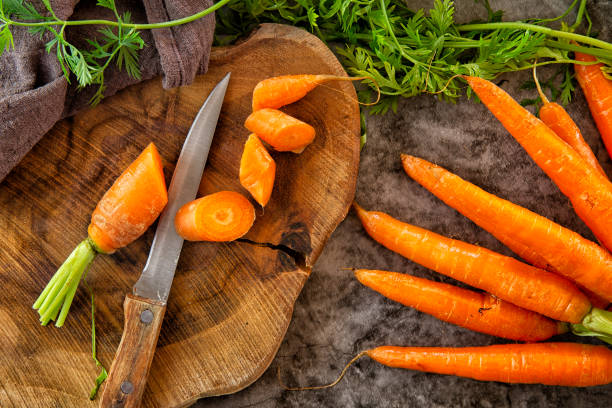 istock Nature and gardening.Vegetable background. Carrot with greens 1096496424