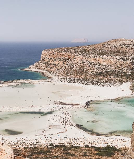 istock Balos beach in Crete from above, in clear sky. 1096499290