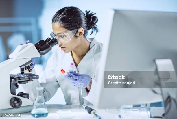 Male Scientist Working In The Laboratory Stock Photo - Download Image Now - Laboratory, Healthcare And Medicine, Research