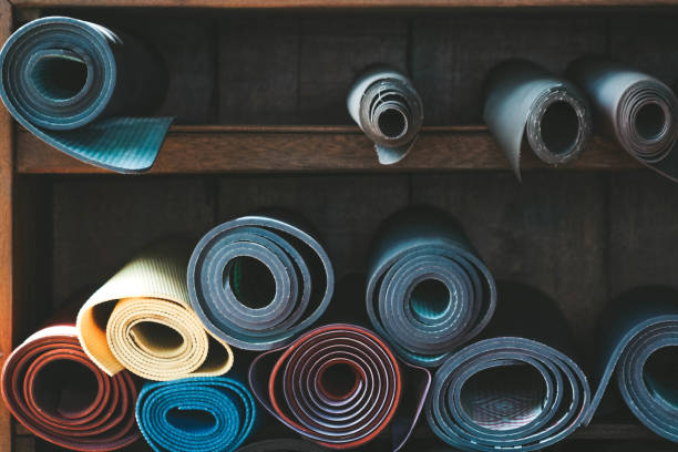 istock Many colorful yoga mats as background 1096503758