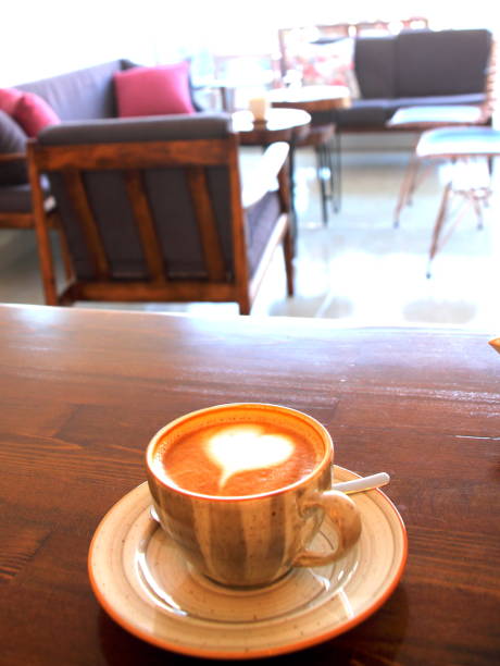 istock coffee cup with heart shape in a restaurant 1096504216