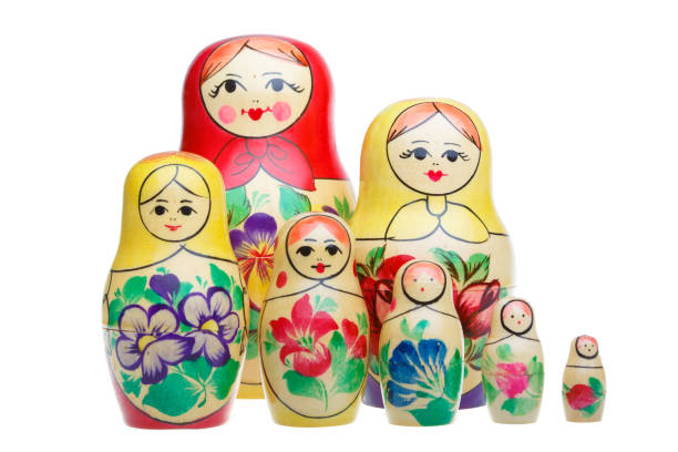 istock Set of Russian dolls babushka matryoshka 1096507170