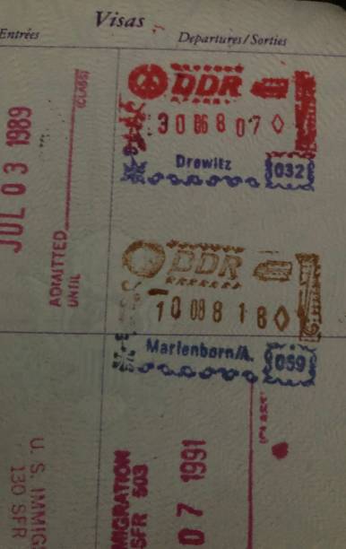 istock DDR, East German passport stamps 1096512060