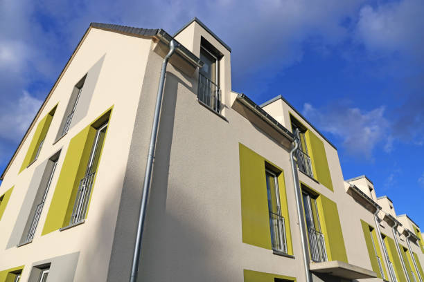 istock Apartment building with modern facade painting 1096517158
