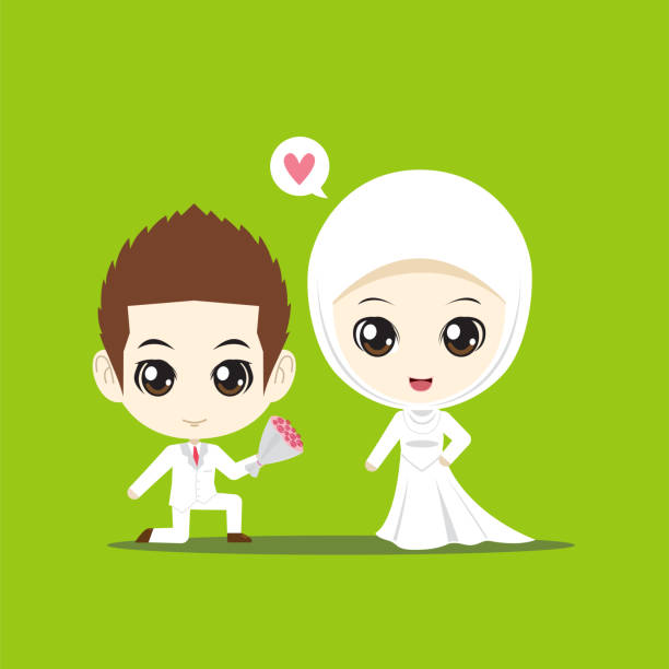 A Boy Propose A Muslim Girl Stock Illustration - Download Image Now -  Boyfriend, Clip Art, Concepts - iStock