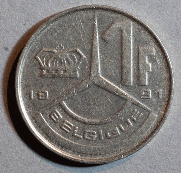 istock Former Belgian currency 1 franque 1096539464