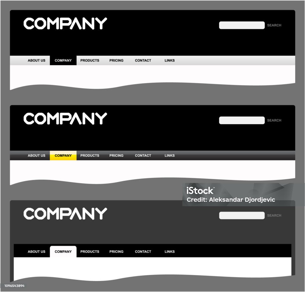 Clean Headers Color Clean Vector Web Site Headers Stock Illustration - Download Image Now ...