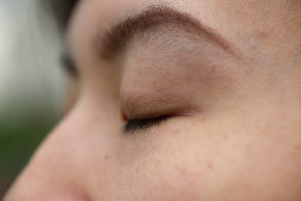 istock Female Adult Closed Her Eyes 1096550738
