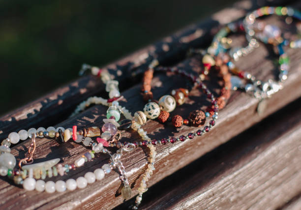 istock Stone bracelet handmade.Semi-precious stones bracelet 1096560216