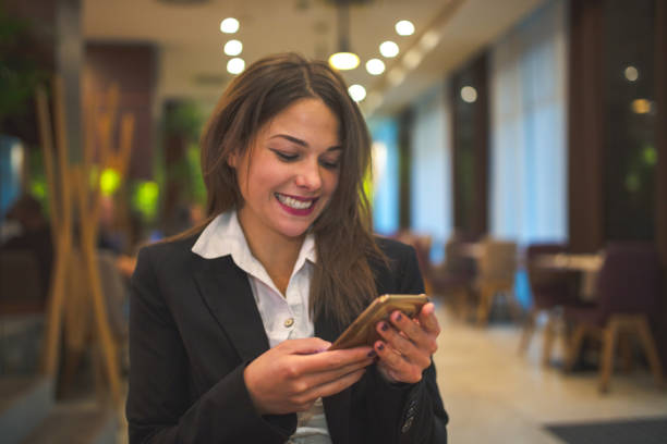 istock Business woman using phone 1096570926