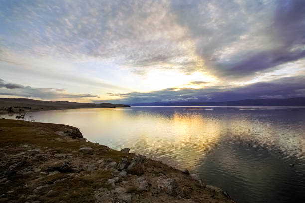 istock Sunset on Lake Baikal, beautiful skyline landscape. 1096574242