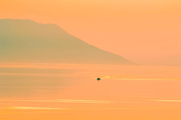 istock Sunset on Lake Baikal, beautiful skyline landscape. 1096574282