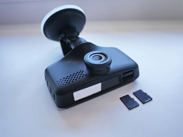 istock Video recorder to record the traffic situation while driving your car. It can be used both in cars and trucks. 1096578834