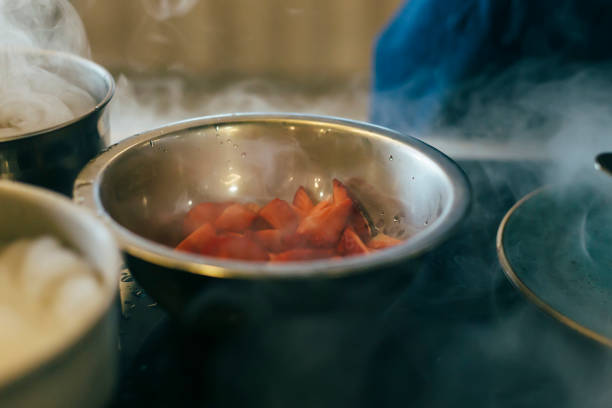 istock Cooking homemade ice cream with Liquid nitrogen 1096585306