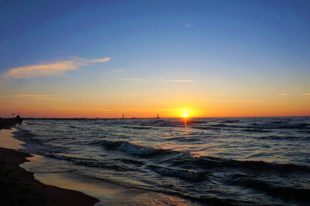 istock Sunset on Lake Michigan 1096591546
