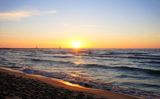 istock Sunset on Lake Michigan 1096591648
