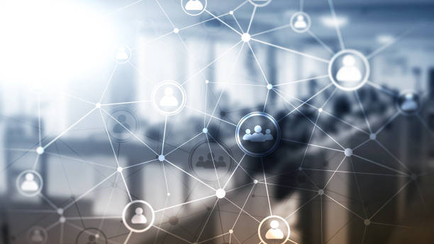 istock Double exposure people network structure HR - Human resources management and recruitment concept. 1096596648