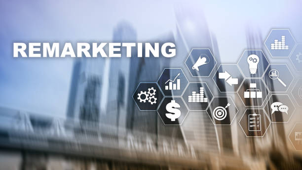 istock Remarketing Business Technology. Internet and network concept. Mixed media. Financial concept on blurred background. 1096596702