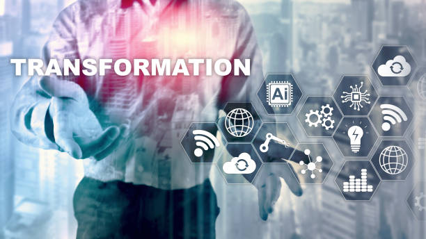 istock Business Transformation. Future and Innovation Internet and network concept. Abstract business background. Mixed Media. 1096596956