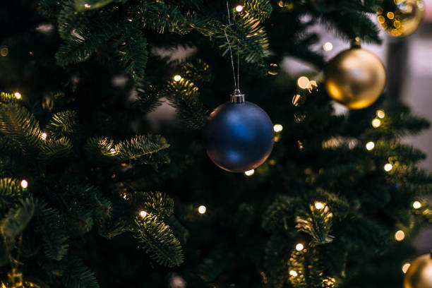 istock Fir Tree decorated with christmas balls 1096603618